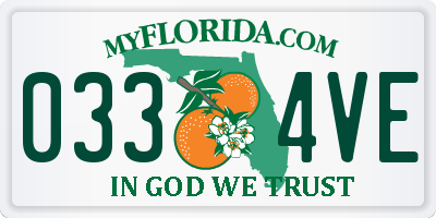 FL license plate 0334VE