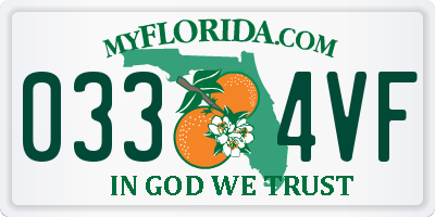 FL license plate 0334VF