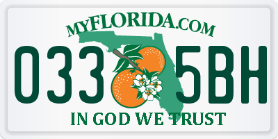 FL license plate 0335BH