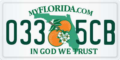 FL license plate 0335CB