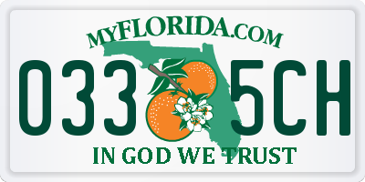 FL license plate 0335CH