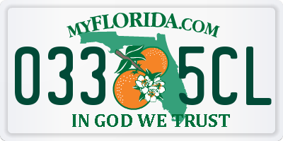 FL license plate 0335CL