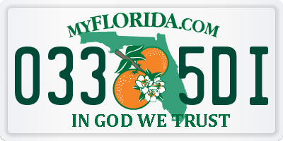 FL license plate 0335DI