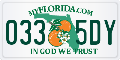 FL license plate 0335DY