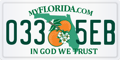 FL license plate 0335EB