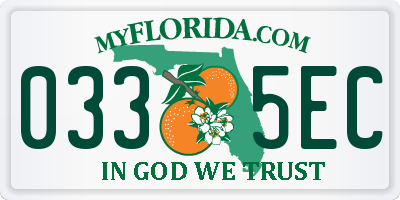 FL license plate 0335EC
