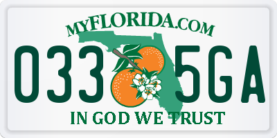 FL license plate 0335GA