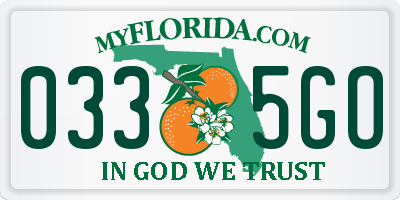 FL license plate 0335GO