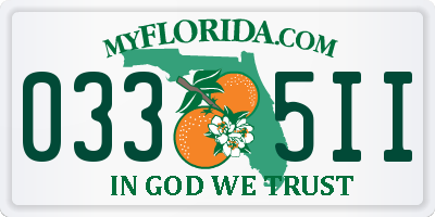 FL license plate 0335II