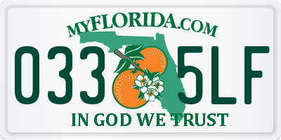 FL license plate 0335LF