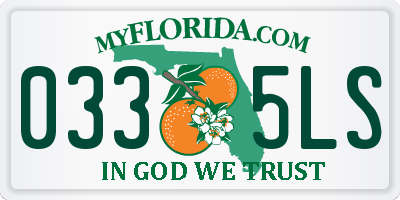 FL license plate 0335LS