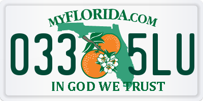 FL license plate 0335LU