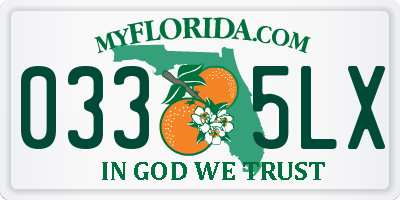 FL license plate 0335LX
