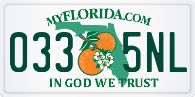 FL license plate 0335NL