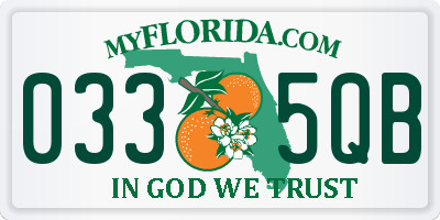 FL license plate 0335QB