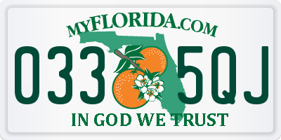 FL license plate 0335QJ