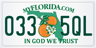 FL license plate 0335QL