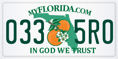 FL license plate 0335RO
