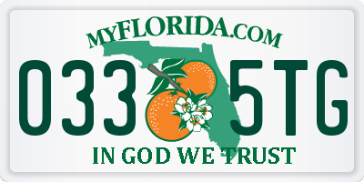 FL license plate 0335TG