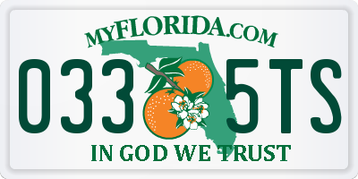 FL license plate 0335TS