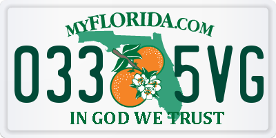 FL license plate 0335VG