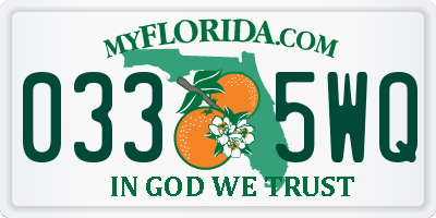 FL license plate 0335WQ