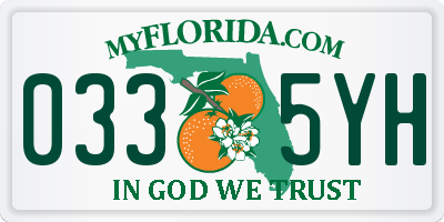 FL license plate 0335YH