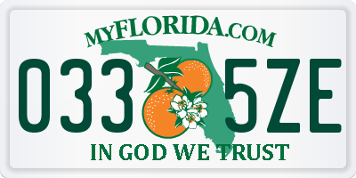 FL license plate 0335ZE