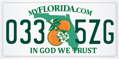 FL license plate 0335ZG