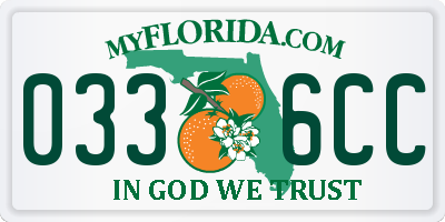 FL license plate 0336CC