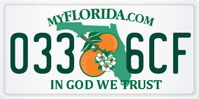 FL license plate 0336CF