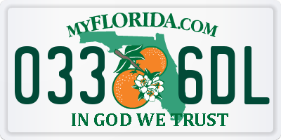 FL license plate 0336DL