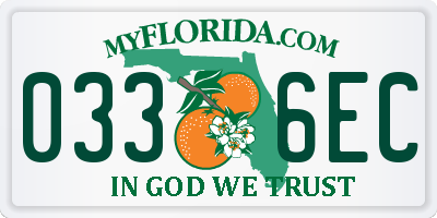FL license plate 0336EC
