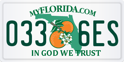 FL license plate 0336ES