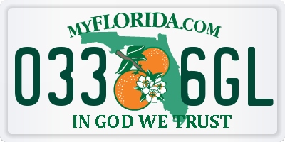 FL license plate 0336GL