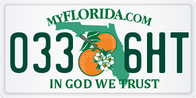 FL license plate 0336HT