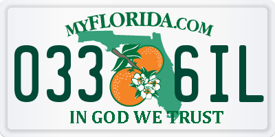 FL license plate 0336IL