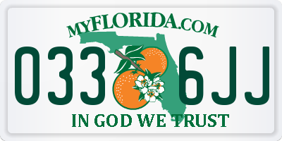 FL license plate 0336JJ