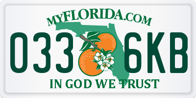 FL license plate 0336KB