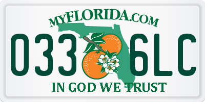 FL license plate 0336LC