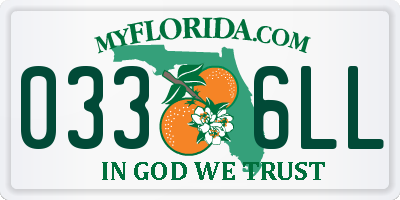 FL license plate 0336LL