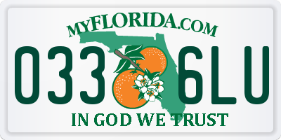 FL license plate 0336LU