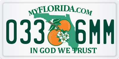 FL license plate 0336MM