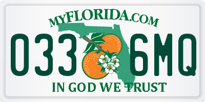 FL license plate 0336MQ