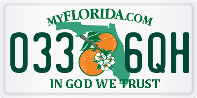 FL license plate 0336QH