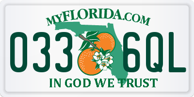 FL license plate 0336QL
