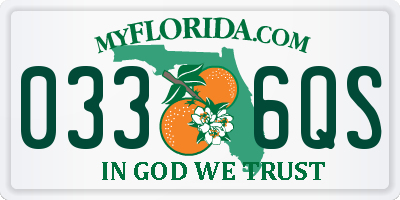 FL license plate 0336QS