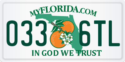 FL license plate 0336TL