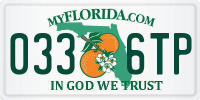 FL license plate 0336TP