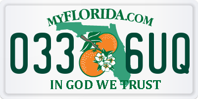 FL license plate 0336UQ